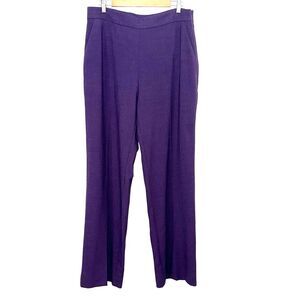 Iris Setlakwe Straight Leg Classic Pant With Pockets - Purple 14